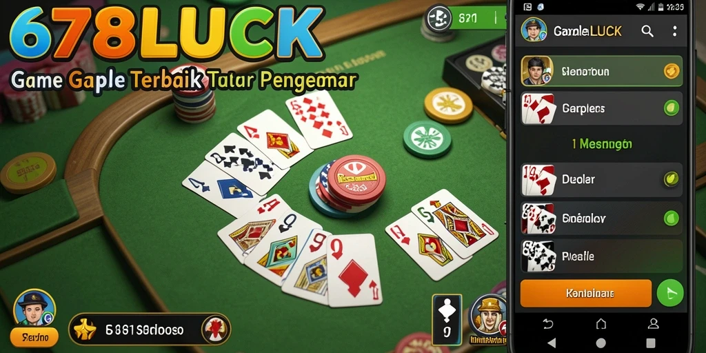 Tampilan gameplay menarik dari 678LUCK dalam permainan Gaple.