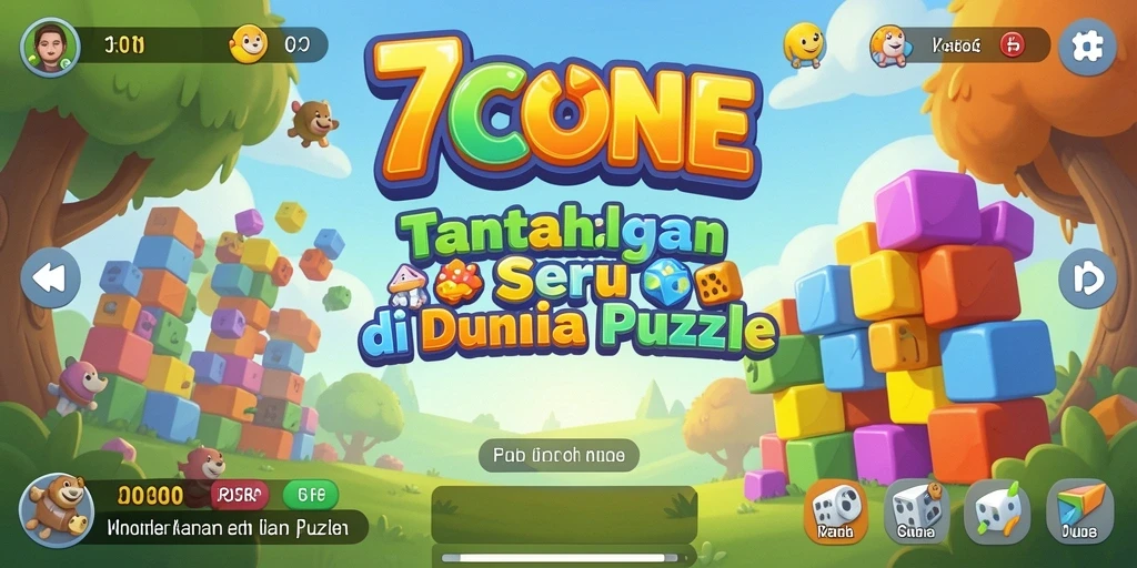 Screenshot gameplay 7CONE yang menampilkan tantangan Puzzle yang menarik.