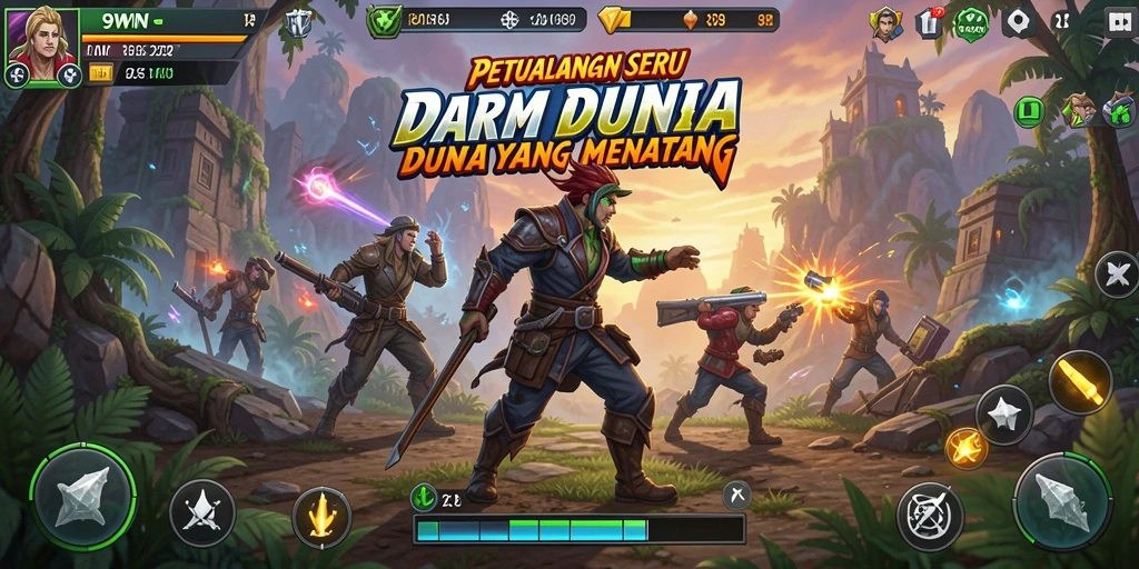 Tampilan gameplay 9WIN yang menakjubkan dan penuh petualangan.