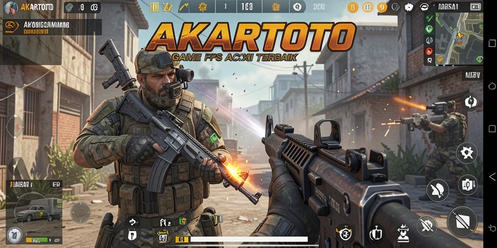 Tampilan gameplay AKARTOTO yang menegangkan dan penuh aksi.