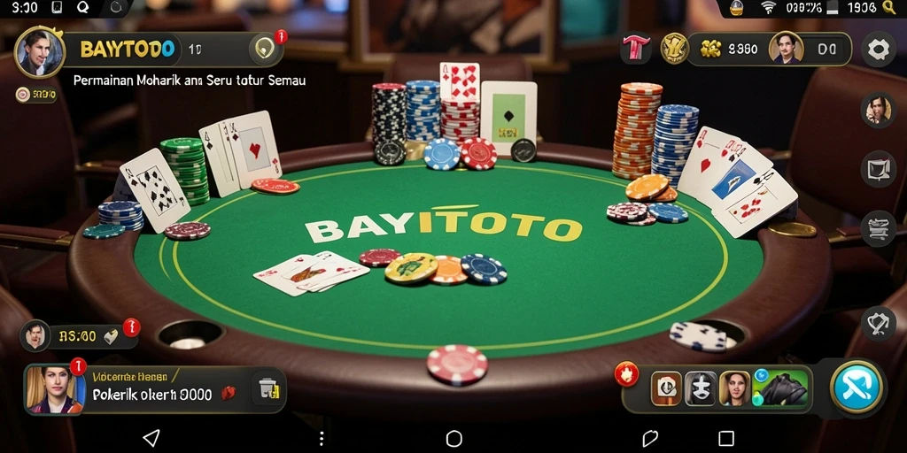Tampilan gameplay Poker yang penuh aksi dan seru di BAYITOTO.