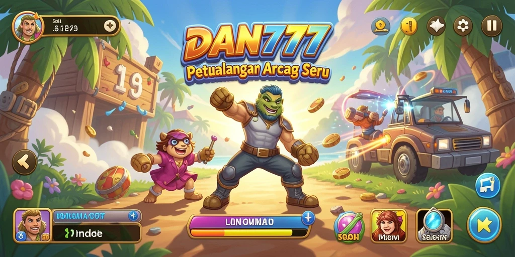 Screenshot gameplay seru dari DAN777 yang menampilkan aksi Arcade.