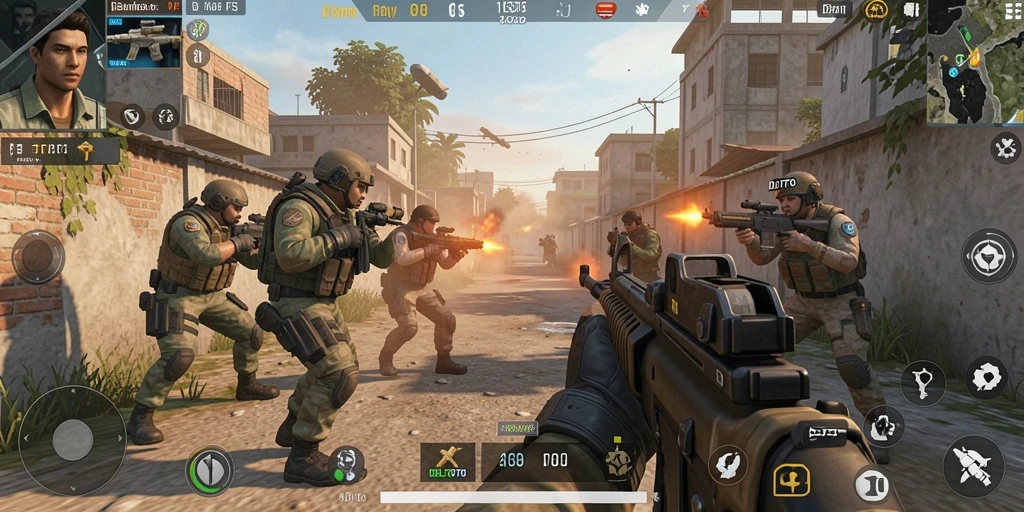 Screenshot DBLTOTO menampilkan aksi gameplay FPS yang mendebarkan.
