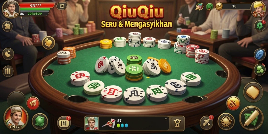 Tampilan gameplay seru dari GN777 dengan kartu QiuQiu.