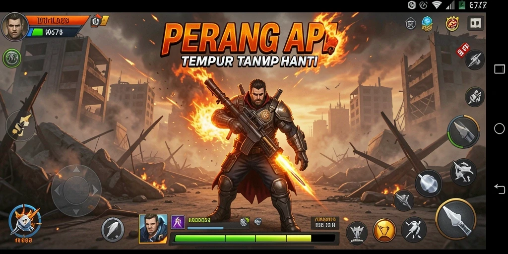 Tampilan gameplay seru dalam ID678, siap untuk pertempuran FPS.