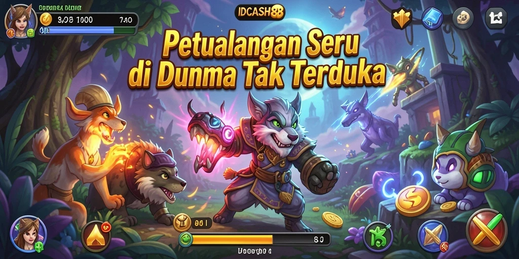 Screenshot IDCASH88 menampilkan aksi seru dalam petualangan.