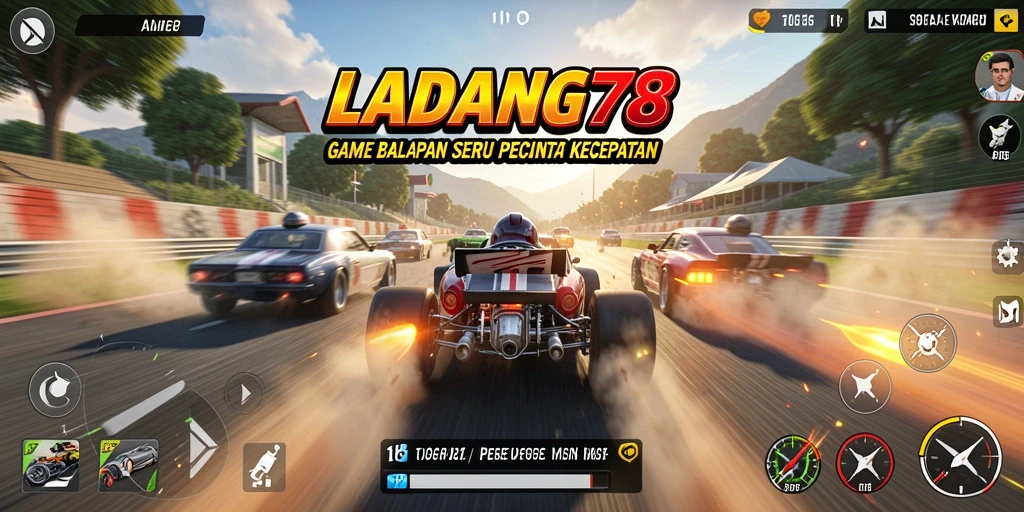 Gameplay LADANG78 yang seru dan adiktif dalam balapan.