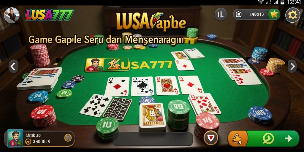 Gameplay seru LUSA777 menampilkan momen-momen penting dalam permainan Gaple.