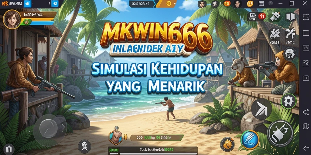 Screenshot gameplay MKWIN666 yang menampilkan aksi simulasi kehidupan.