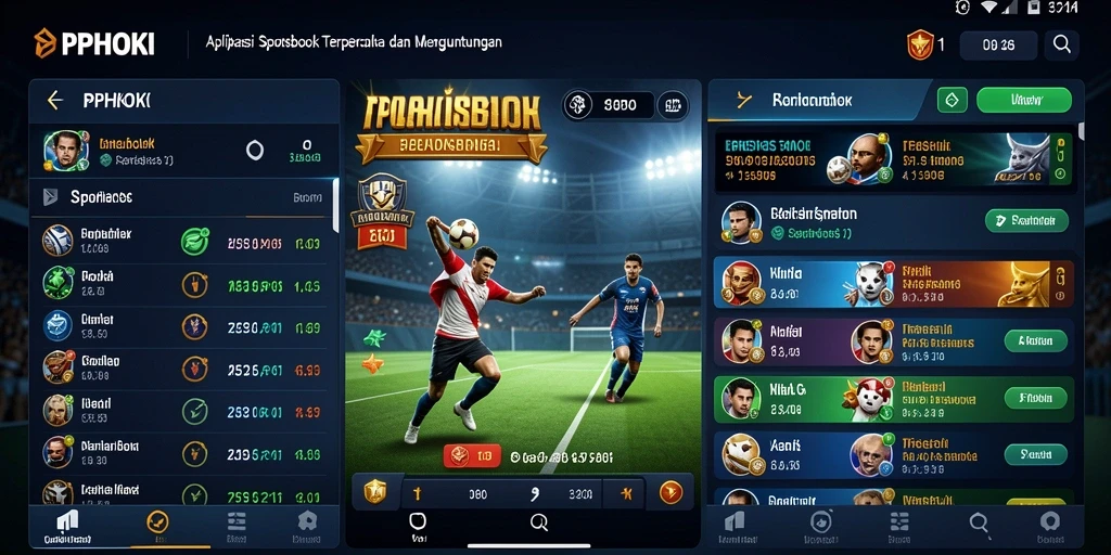 Tangkapan layar PPHOKI menunjukkan antarmuka pengguna saat melakukan taruhan olahraga.