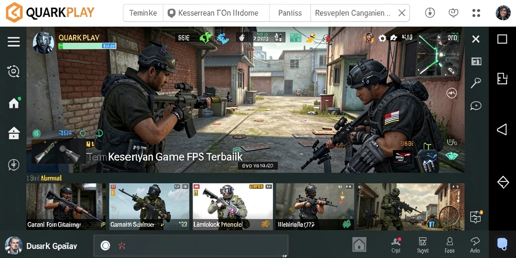 Tampilan game FPS yang penuh aksi dan berkualitas tinggi.